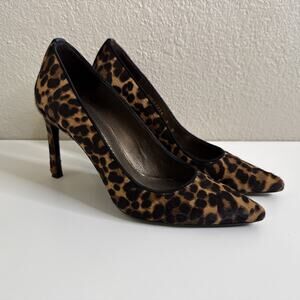Stuart Weitzman Size 5 Ponyhair Animal Print Heels Pumps Pointy Toe 3"